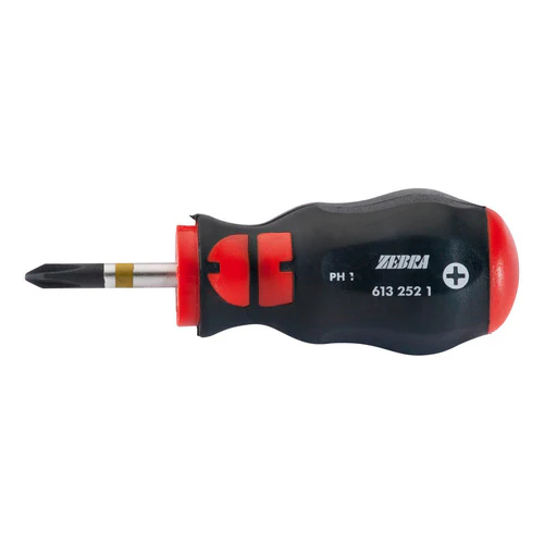 ZEBRA Phillips Head Screwdriver -Round Blade – Short PH1 x 25mm Long