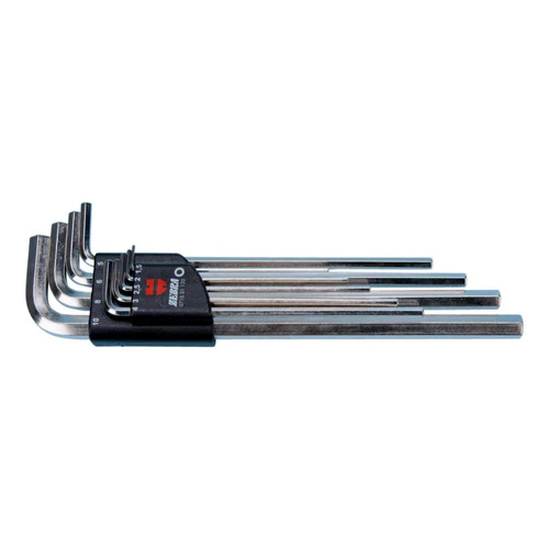 ZEBRA Allen Key Assortment with Plastic Holder – Long (9 Pieces – 1.5mm, 2mm, 2.5mm, 3mm, 4mm, 5mm, 6mm, 8mm, and 10mm)