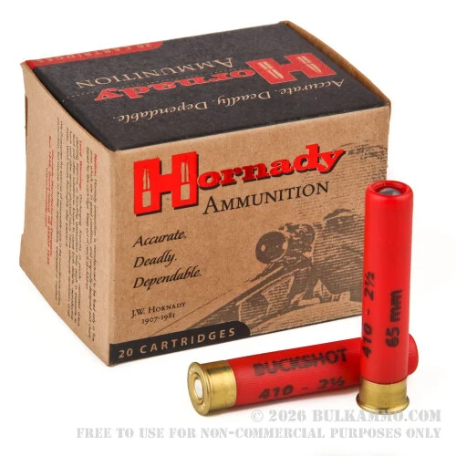 20 Rounds of .410 Ammo by Hornady -000 Buck