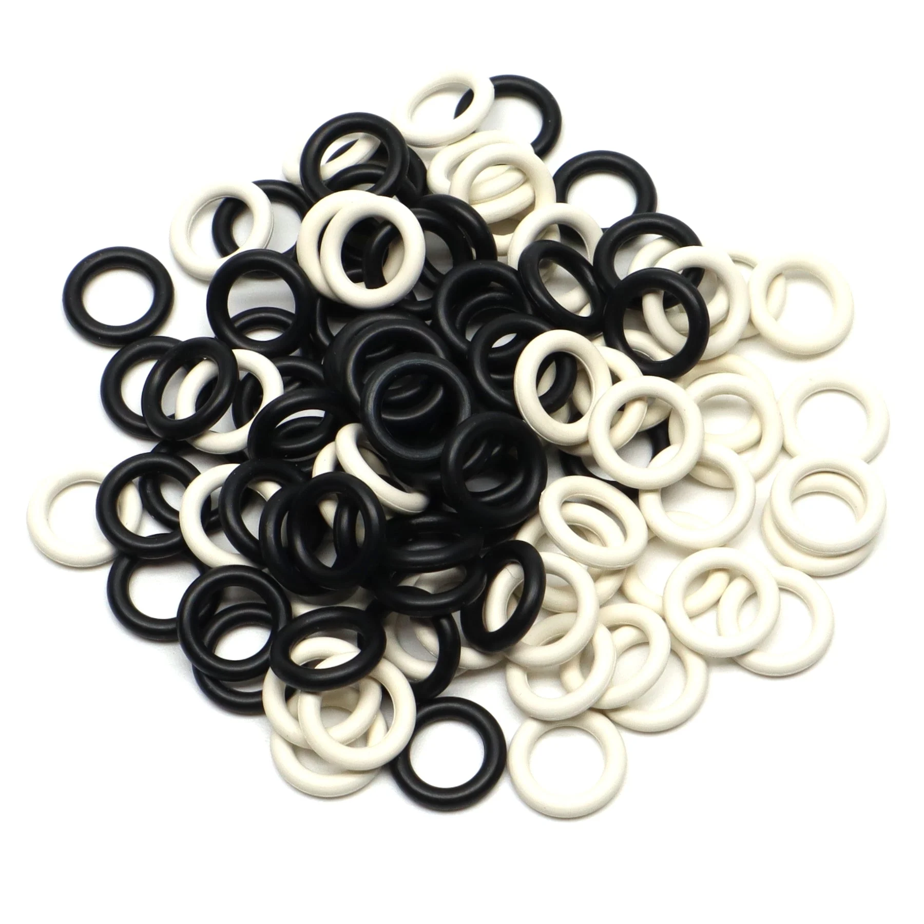 (100 Pack) Soft Stitch Ring Markers for Knitting and Crochet - Flexible, Snag-Free Rubber Stitch Markers (Select Your Size/Color)