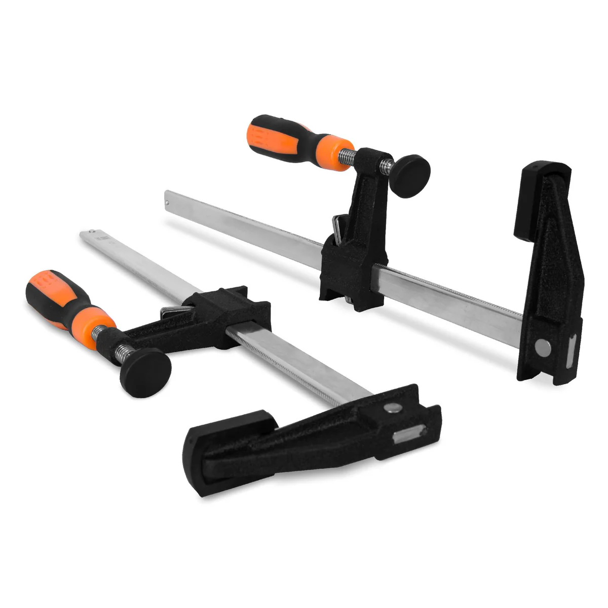 WEN 10212F2 Quick-Adjust 12-Inch Steel Bar Clamps with 2.5-Inch Throat and Micro-Adjustment Handle, Two Pack
