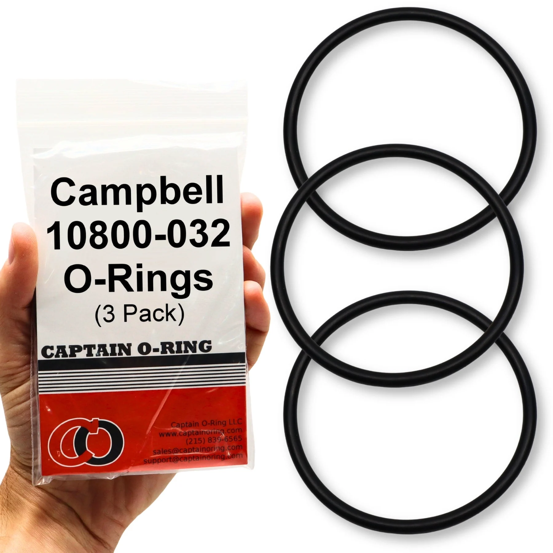 10800-032 O-Rings for Campbell BSF10, CWH-34, CWHC-34, SF10, SF10C Water Filter Housings (3 Pack)