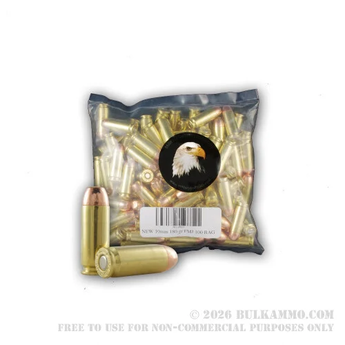 100 Rounds of 10mm Ammo by MBI - New - 180gr FMJ