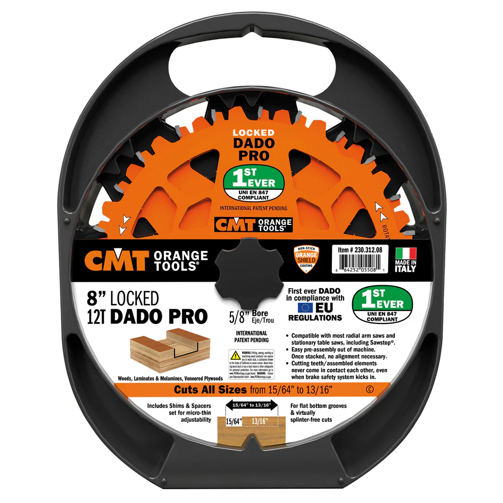 CMT Orange Tools Locking Precision Dado Blade Set 8″ X T12 FTG+ATB