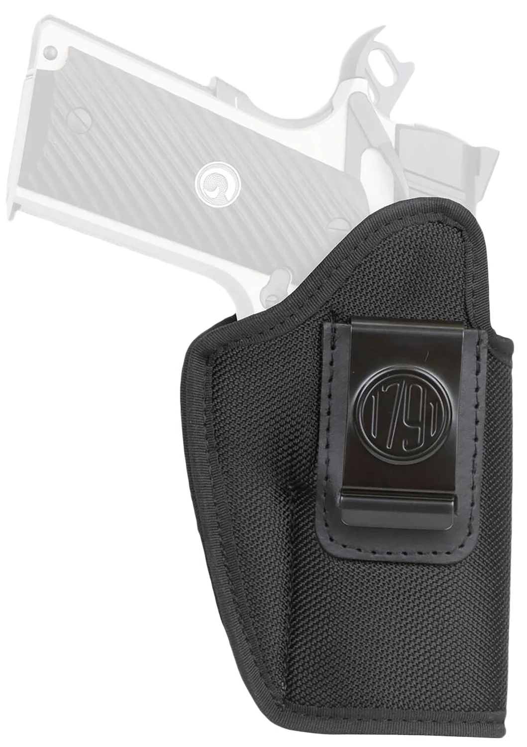 1791 Gunleather PNIWB4BLKL Premium NylonIWB Size 04 Black Ballistic Nylon Clip-On Left Hand