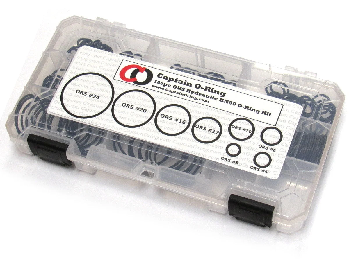 180pc ORS / ORFS Flat Face Hydraulic BN90 O-Ring Kit