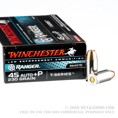 500Rounds of .45 ACP +P Ammo by Winchester - 230gr JHP