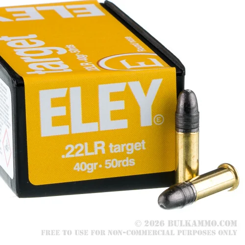 500Rounds of .22 LR Ammo by Eley Target - 40gr LRN