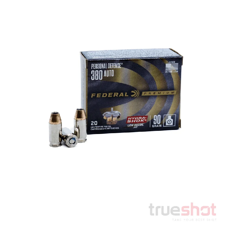 Federal Premium 380 Auto 90 Grain Hydra-Shok JHP – High-Quality Ammunition for Superior Performance