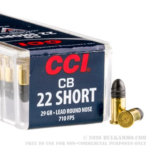100 Rounds of .22 Short Ammo by CCI - 29gr LRN