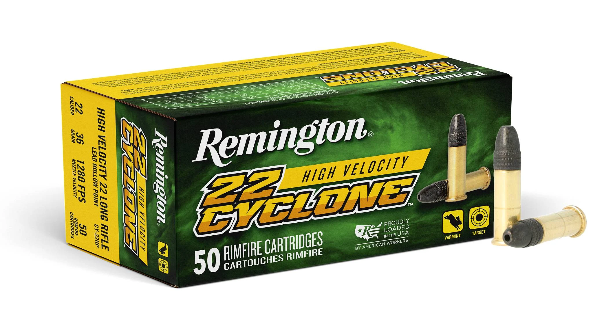 22 Cyclone, 22 LR, 36 Grain, Lead Hollow Point, 1280 fps