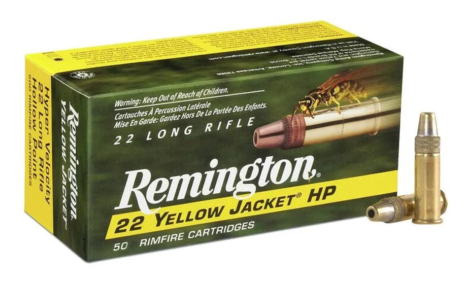 22 Yellow Jacket, 22 LR, 33 Grain, Plated Truncated Cone Hollow Point, 1500 fps