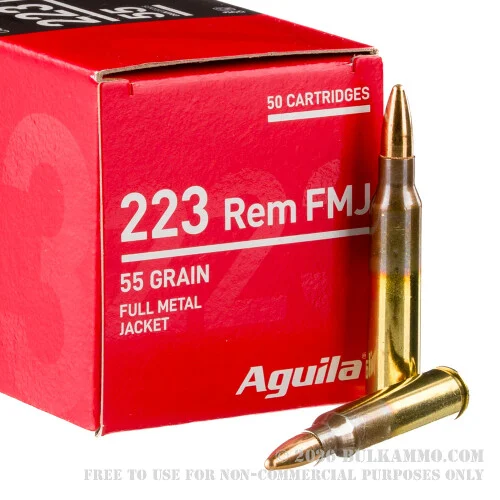 1000 Rounds of .223 Ammo by Aguila - 55gr FMJ