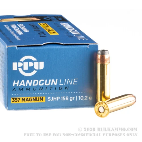500Rounds of .357 Mag Ammo by Prvi Partizan - 158gr SJHP
