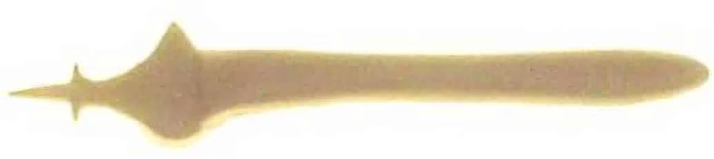 Belt Hook – Pistol – Brass – 3-3/4in Long