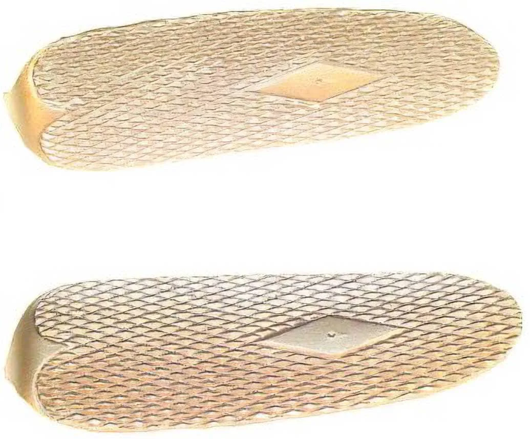 Single Shot Checkered Butt Plate – Brass