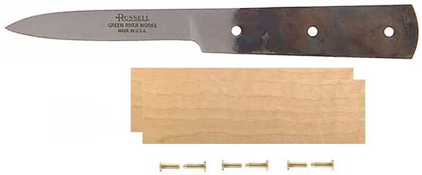 3" Green River Paring Knife Kit with Maple Handle
