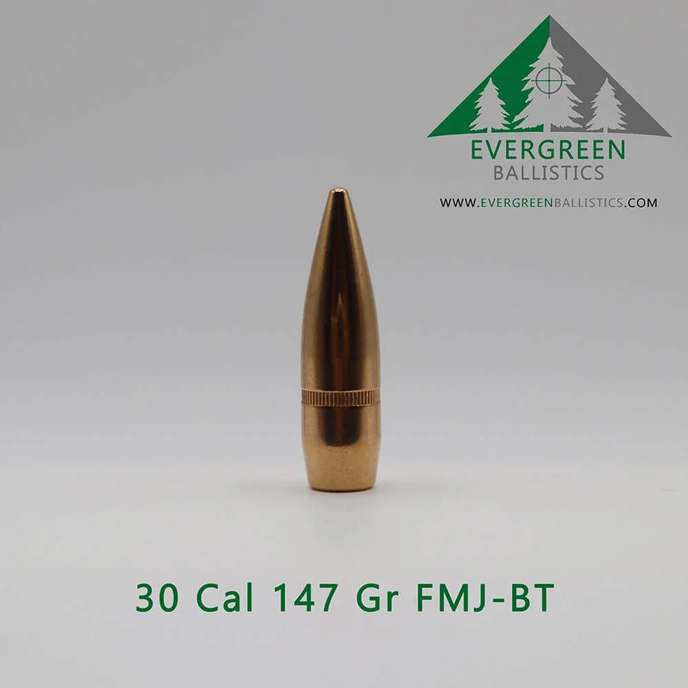 30 Cal (.308) 147 Grain FMJ-BT Bullets