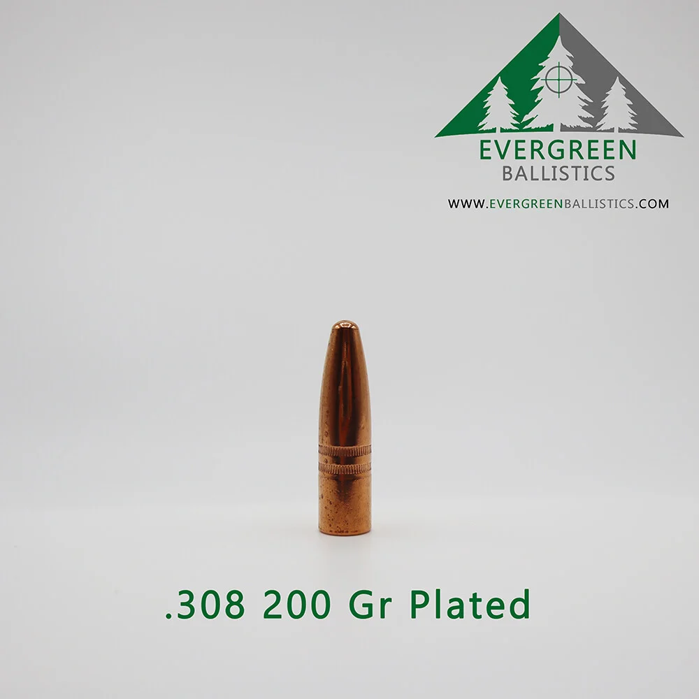30 Cal (.308) 200 Grain Plated Bullets