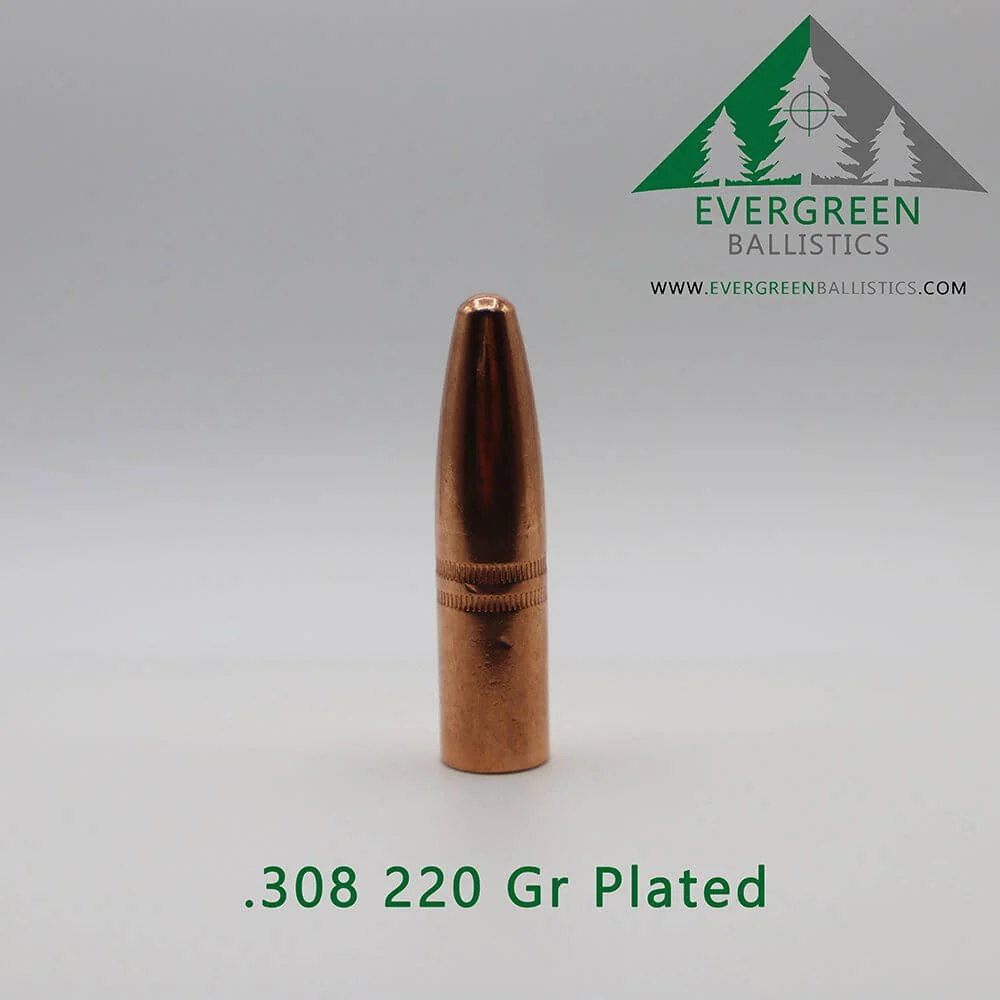 30 Cal (.308) 220 Grain Plated Bullets