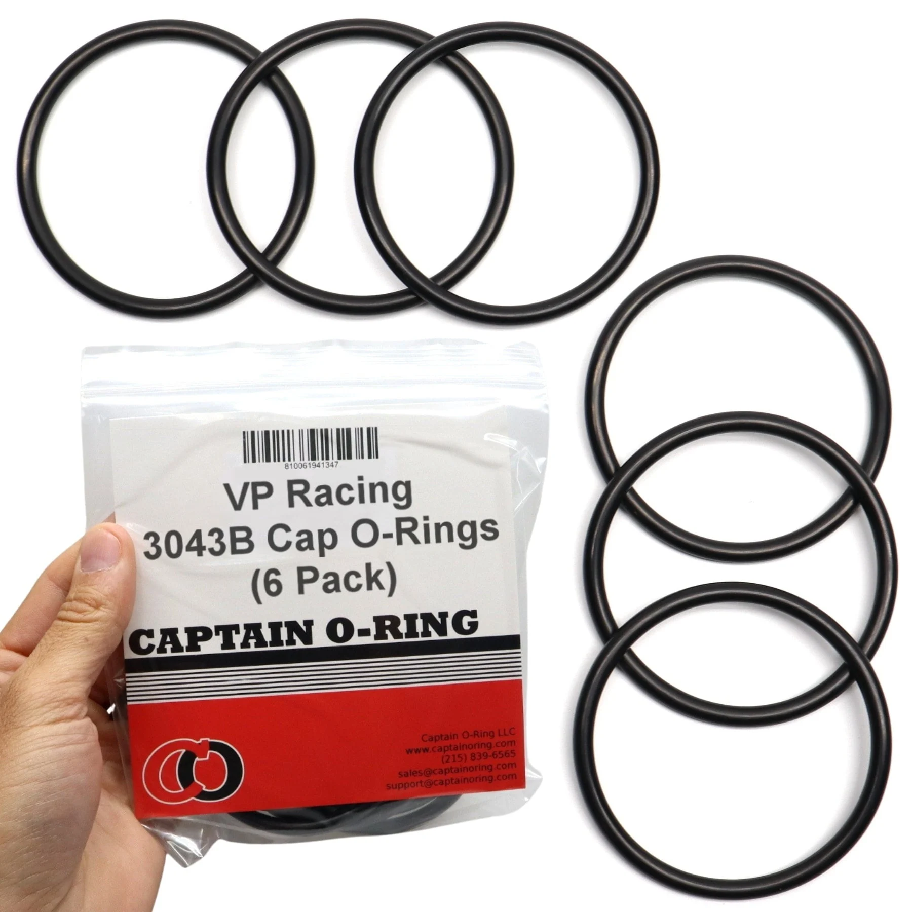 3043B O-Rings for VP Racing Fuels 3042 Gas Can / Utility Jug Caps (6 Pack)