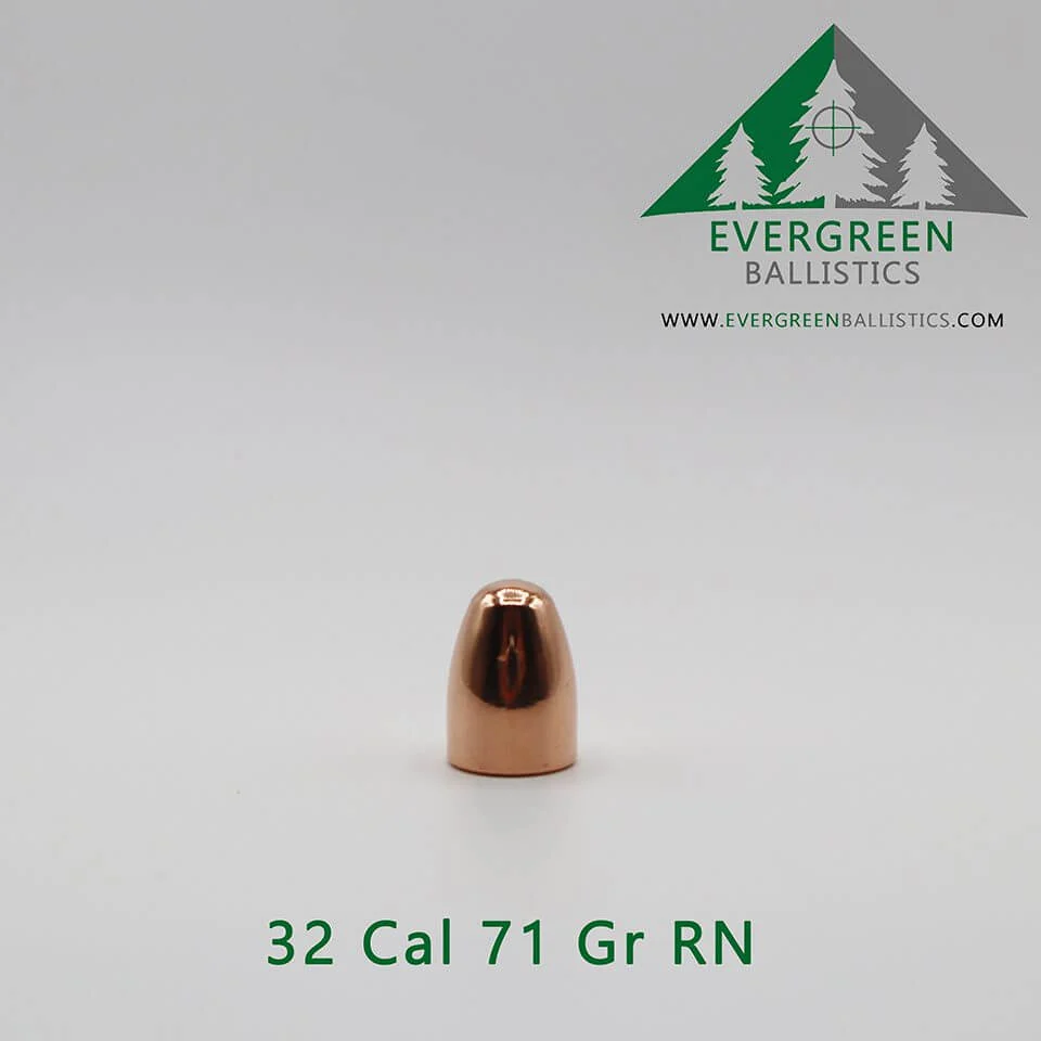 32 Caliber (.312) 71 Grain RN Plated Bullets