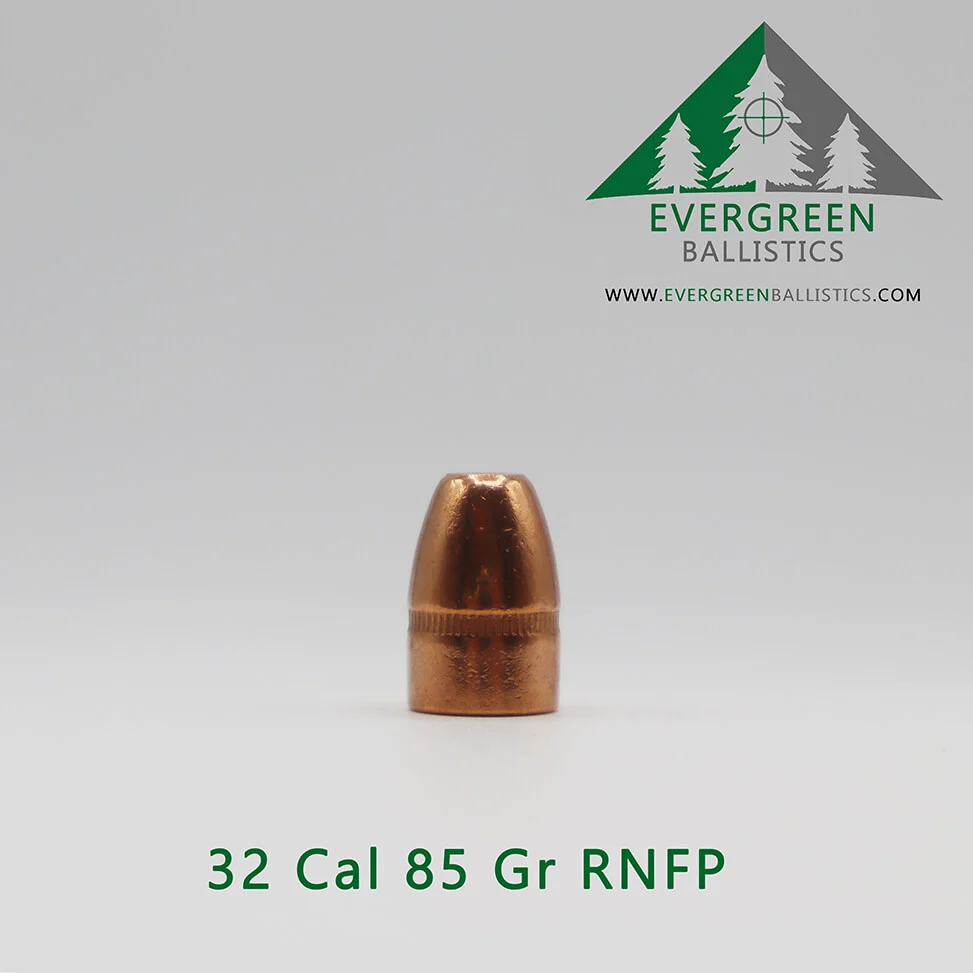 32 Caliber (.312) 85 Grain RNFP Plated Bullets