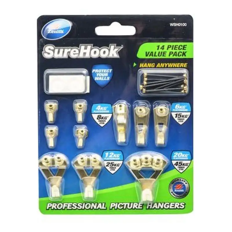 Zenith SureHook Picture Hanger Kit – 14 Piece