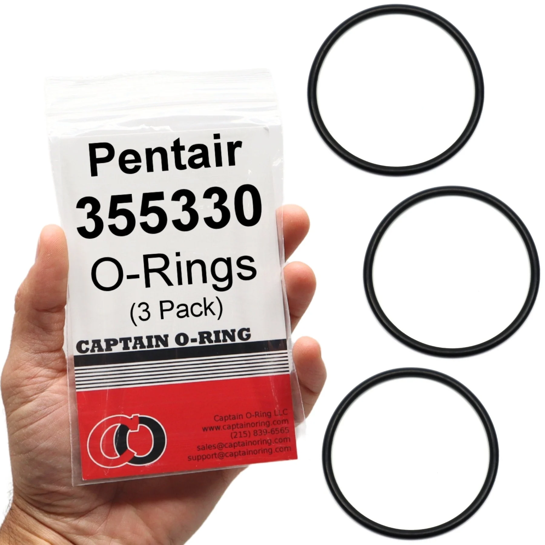 355330 O-Ring for Pentair Filter, Skimmer, Pump (3 Pack)
