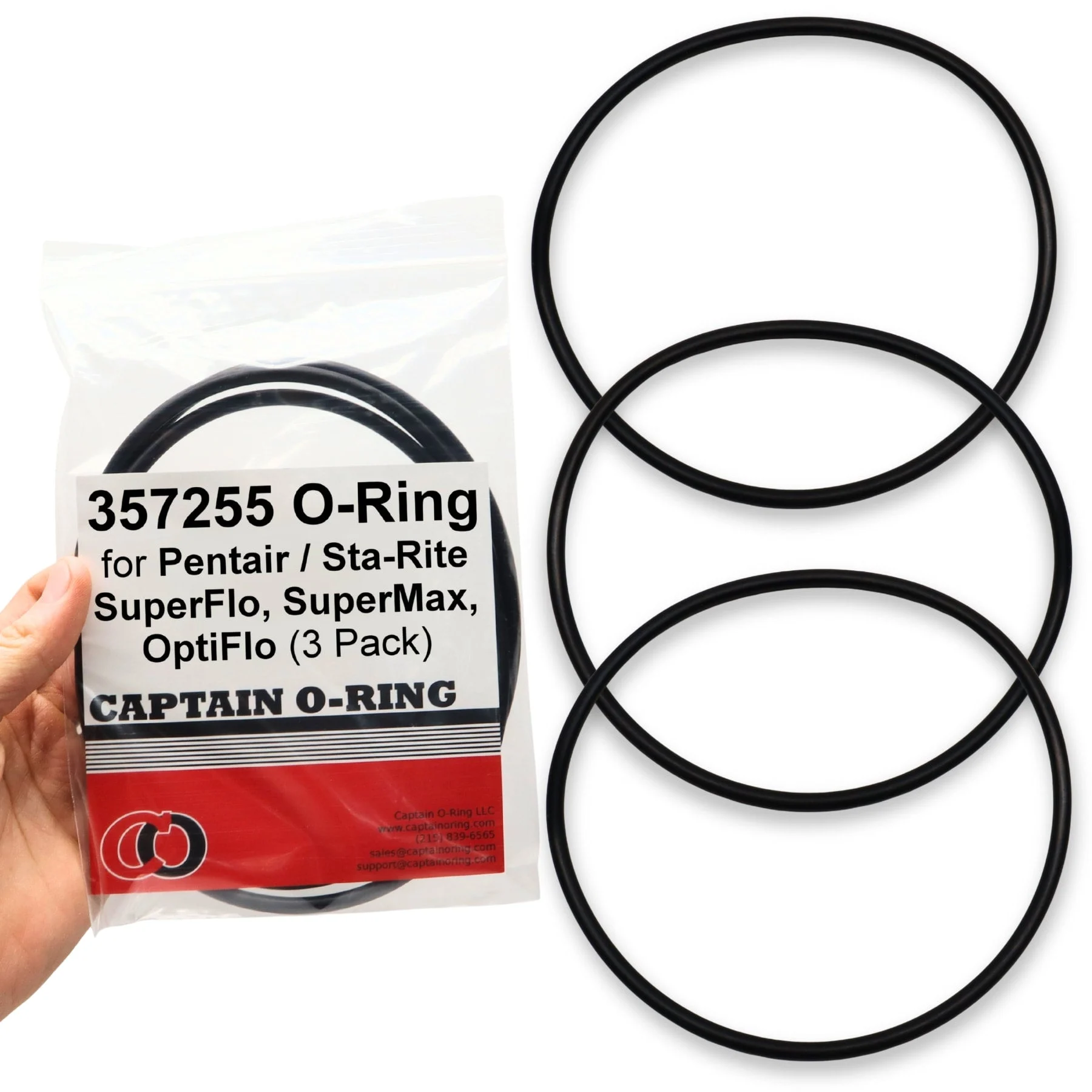 357255 Lid O-Ring for Pentair SuperFlo Sta-Rite SuperMax Pool and Spa Pump (3 Pack)
