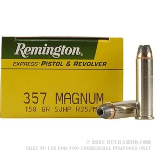 500Rounds of .357 Mag Ammo by Remington - 158gr SJHP