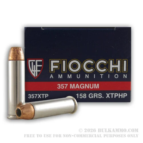 500Rounds of .357 Mag Ammo by Fiocchi - 158gr JHP