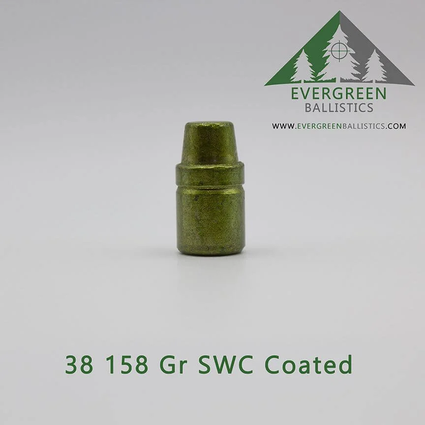 38 Cal (.358) 158 Grain SWC NLG Coated Bullets