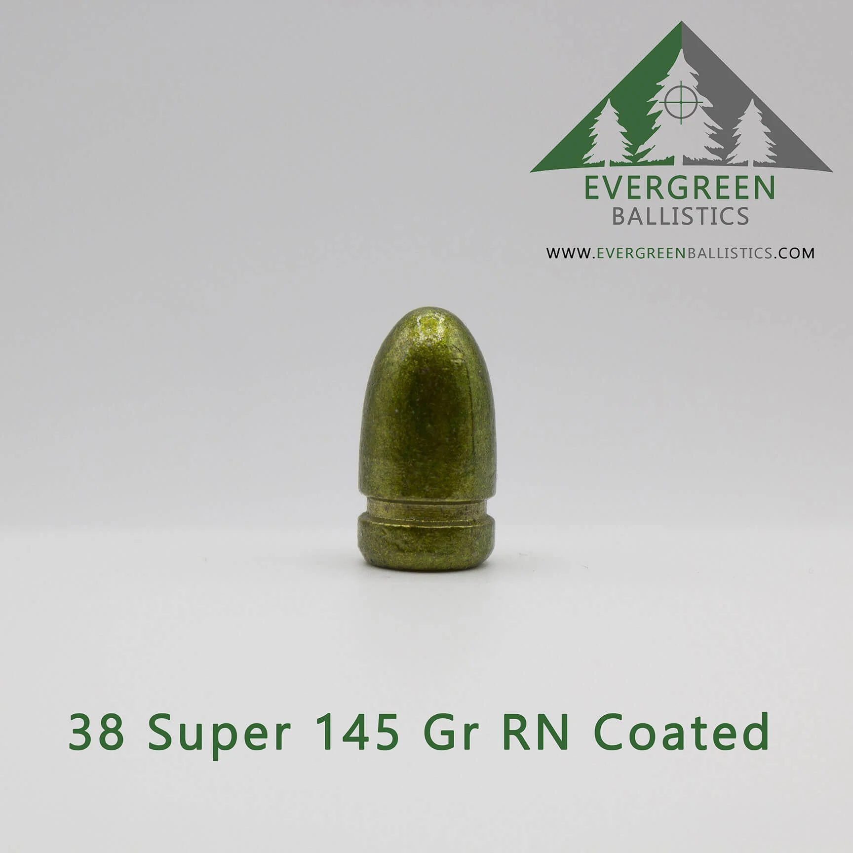 38 Super (.356) 145 Grain Round Nose Coated Bullets