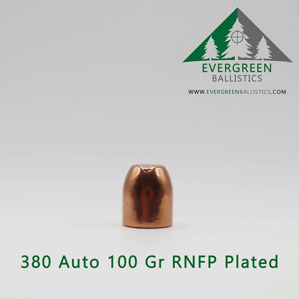 380 Auto (.355) 100 Grain Plated Bullets