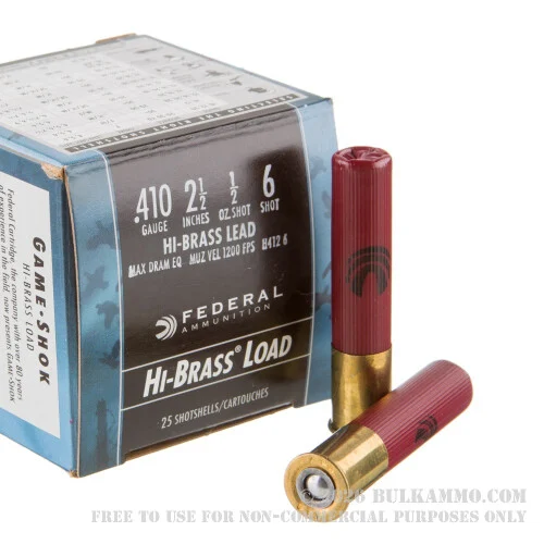 25 Rounds of .410 Ammo by Federal -#6 shot