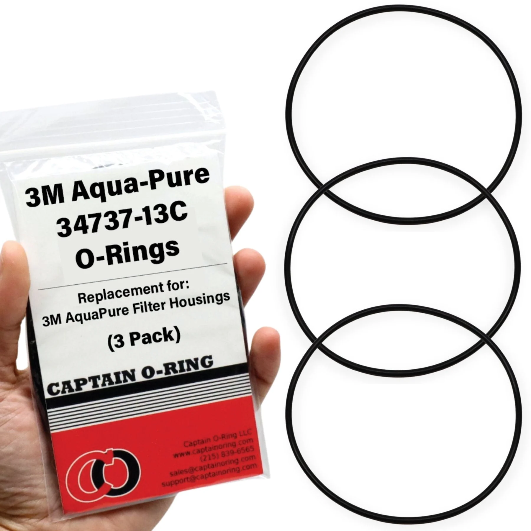 3M AquaPure 34737-13C / 3473713P O-Rings [3 Pack]