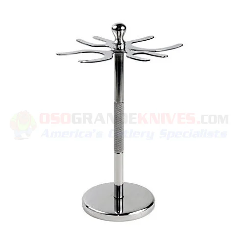 4 Prong Deluxe Stainless Steel Shave Stand (Holds two Safety Razors and two Shaving Brushes) 4PDSS