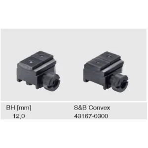 Recknagel Tip-Off Rings for Steyr SSG 69, S&B Convex Rail