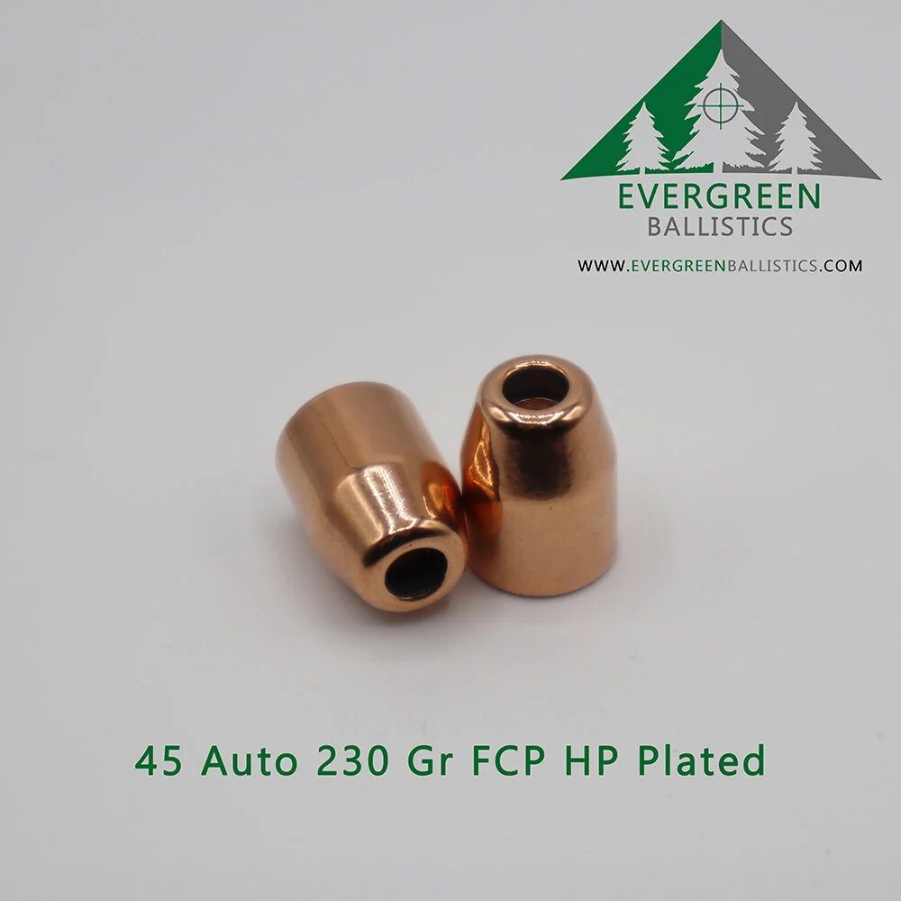 45 ACP (.451) 230 Grain Plated Hollow Point Bullets
