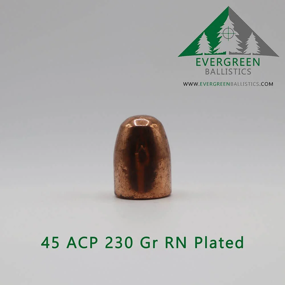 45 ACP (.451) 230 Grain RN Plated Bullets