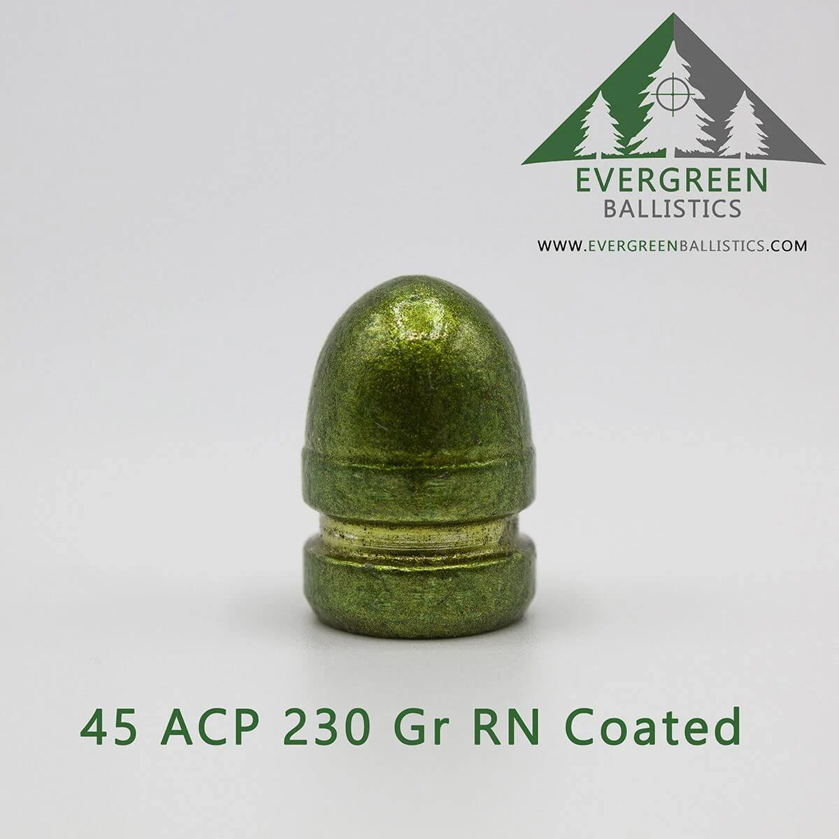 45 ACP (.451) 230 Grain Round Nose Coated Bullets