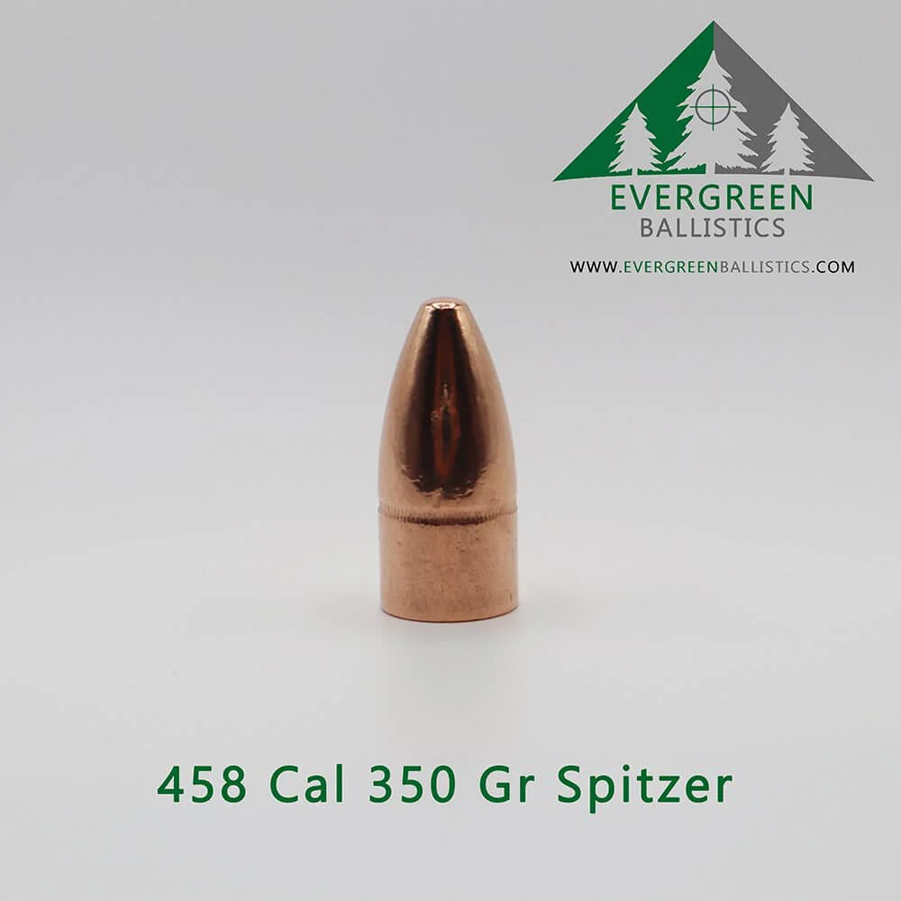 .458 Caliber (.458) 350 Grain Spitzer Plated Bullets
