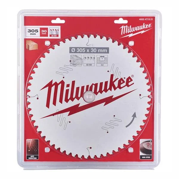MilwaukeeCircular Saw Blades For Mitre Saws – CSB MS W 305 x 30 x 3.0 x 60ATB NEG – 4932471321