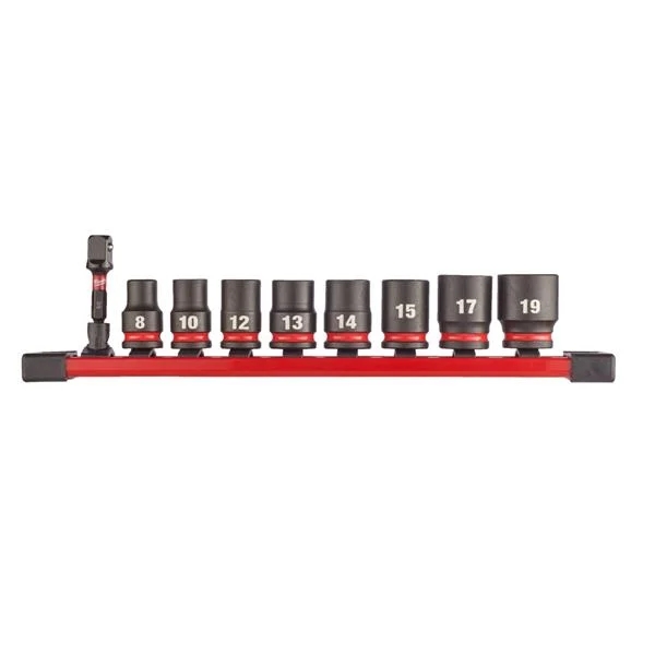 MilwaukeeSHOCKWAVE – IMPACT DUTY -3/8inc Drive Impact Socket Rail Set – 9pcs – 4932480454