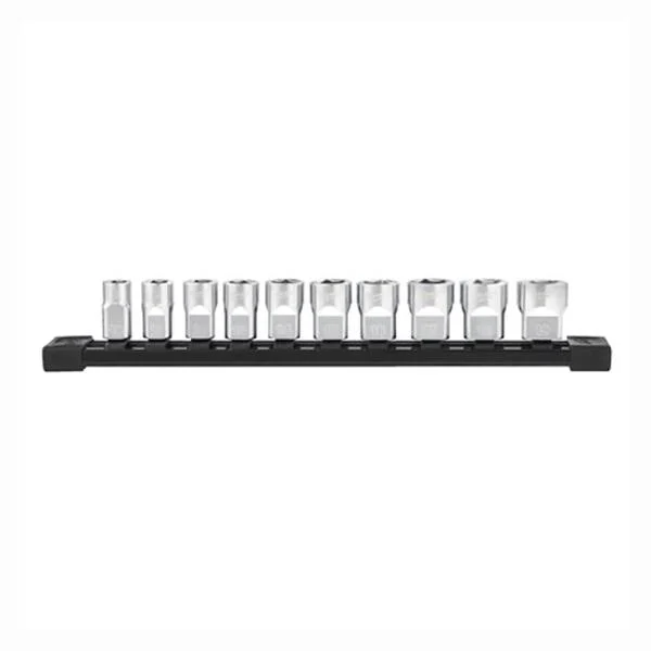 Milwaukee3/8in Drive Metric Chrome Sockets – 10pc – 4932492507