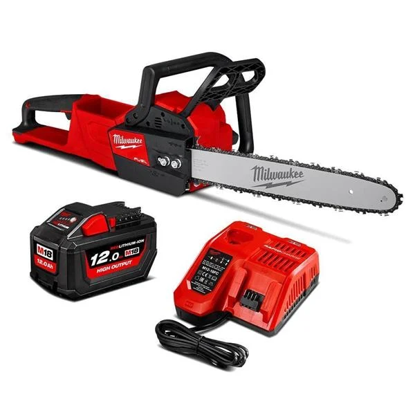 Milwaukee18v FUEL Brushless Compact Chainsaw – 1x12Ah Battery/Charger -M18FCHSC-121B – 4933471443