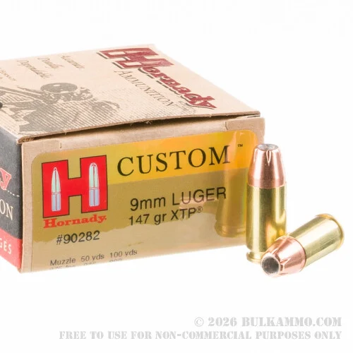 25 Rounds of 9mm Ammo by Hornady - 147gr JHP