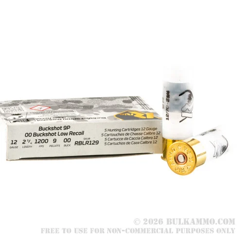 250 Rounds of 12ga Low Recoil Ammo by Rio -00 Buck