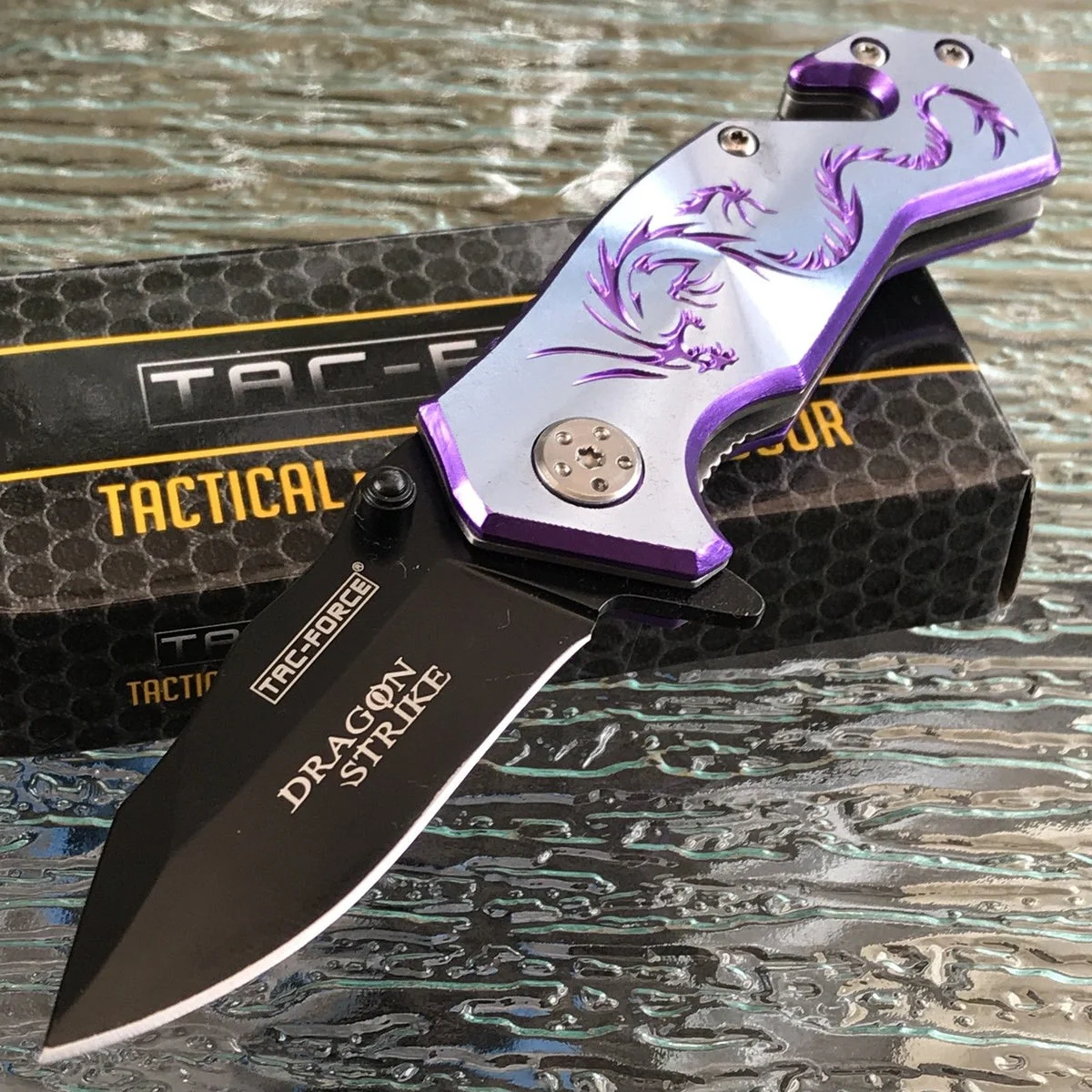 5.75″ Tac Force Speedster Model Purple Dragon Pocket Knife